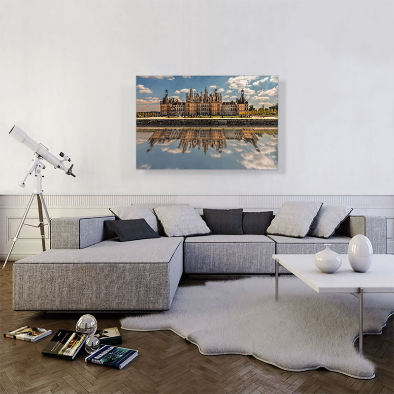 «Castle in France Chateau De Chambord», reproduction de photo sur toile tendue, H 26 po x l 40 po x 1,5 po