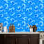 Papier peint adhésif pour papier peint auto-adhésif abstrait bleu feutre bleu sarcelle clair et amovible 24 po x 118 po (60 x 300 cm)
