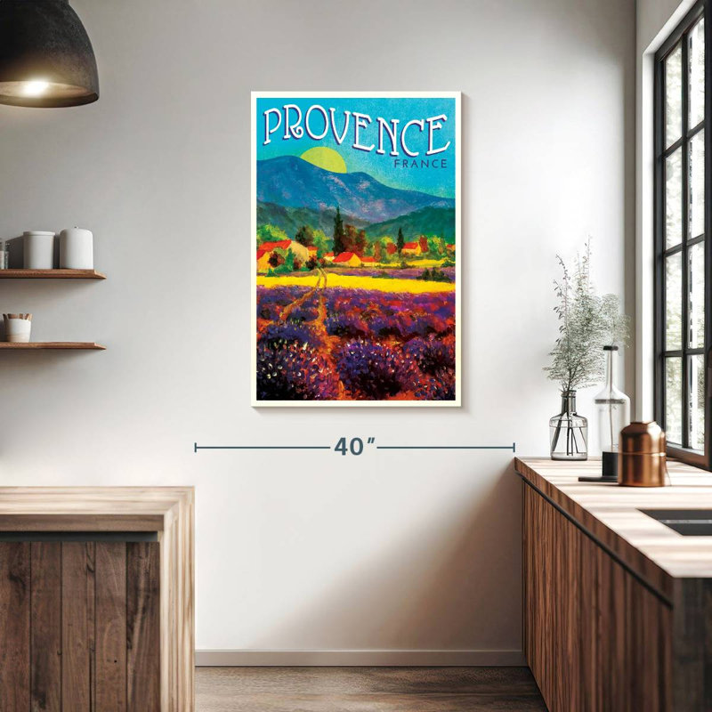 Affiche rétro Provence France, H 39 po x l 26 po