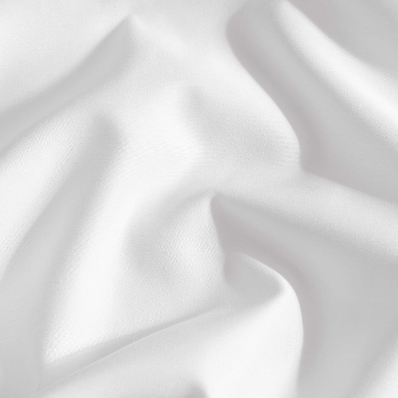 Vera Wang T1000 Sateen Solid CVC Sheet Set, King Sheet Set + 2 King Pillowcases, White