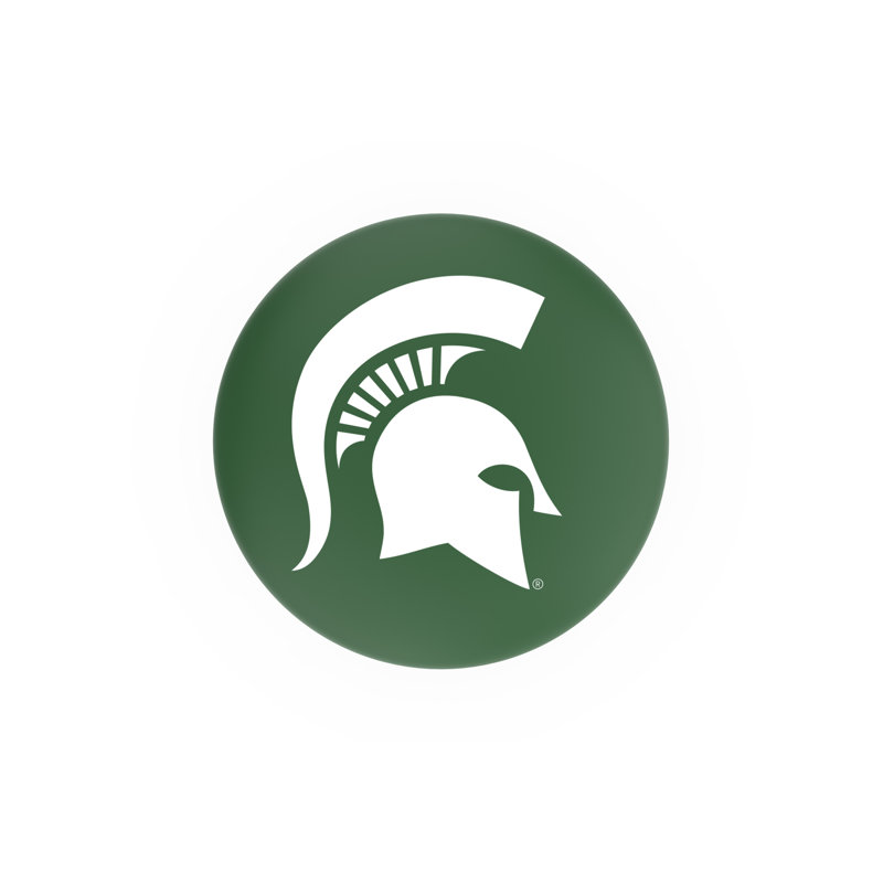 NCAA 30" Swivel Bar Stool, Black Wrinkle, Michigan State University