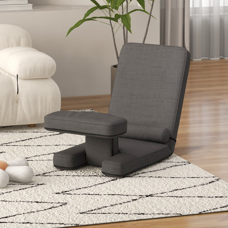 Petit canapé-lit à dossier réglable avec canapé-lit moderne pour salon / petit appartement, Gris