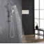 Ensemble de douche à pluie double 5 réglages avec barre coulissante réglable et tuyau en acier inoxydable-109912460