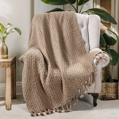 Jeté tricoté Basket Weave