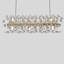12 - Light Chandelier- Modern Clear Glass Pendant Light – Brass Finish Ceiling Drop Lamp, Retro Loft Bar Hanging Light, LED Hanging Lamp for Living Room & Bedroom-101798047