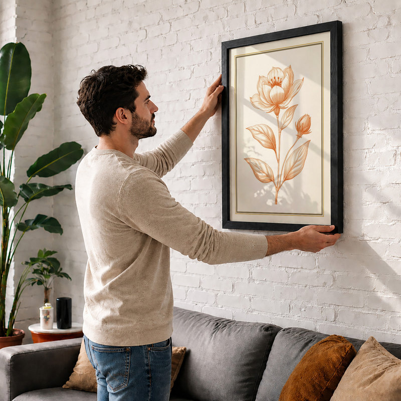Classical Study Botanical - Framed Print, Walnut, A3 - 42.0 x 29.7 cm