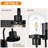 Modern 5-Light Vanity Light, Bathroom Lighting Fixture Over Mirror With Clear Glass Shade And Metal Base.-2058643484