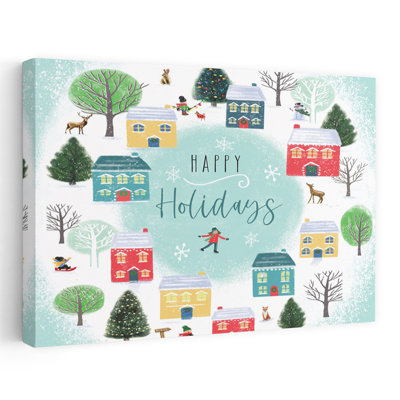 Joyeuses fêtes, village de Noël contemporain