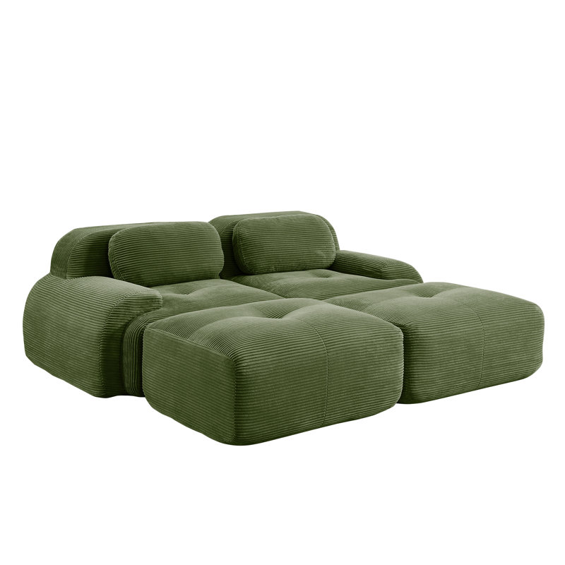Canapés modulaires en velours côtelé de qualité supérieure, conception ergonomique pour le salon ou la chambre à coucher