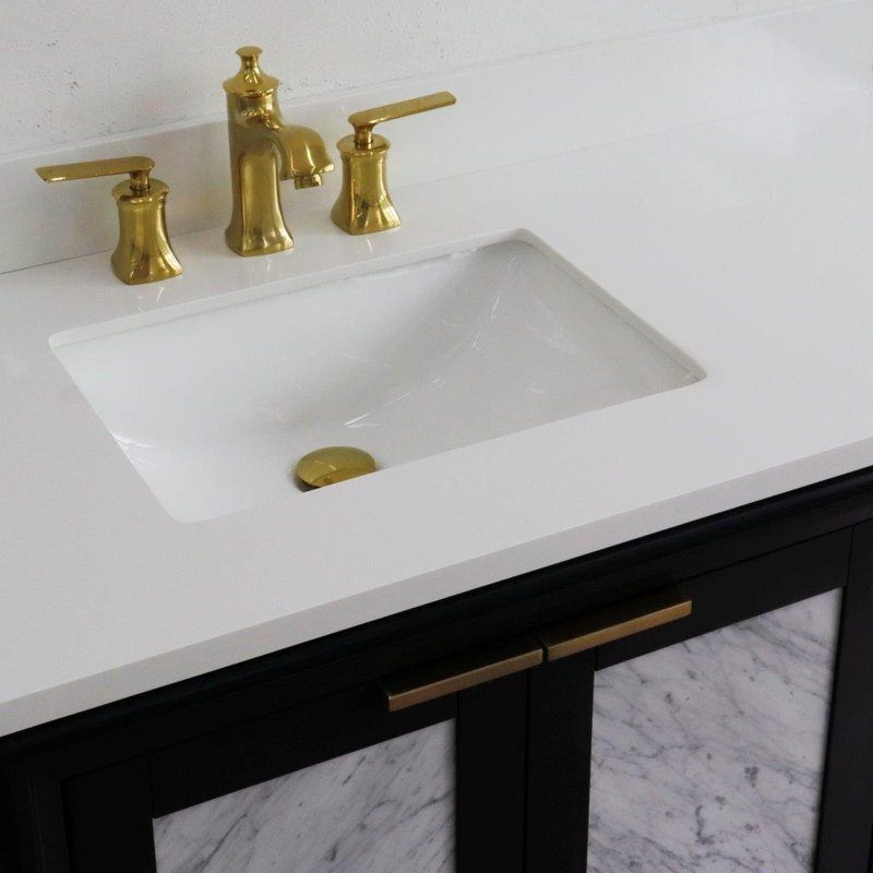 Ensemble de meuble-lavabo simple 43 po avec miroir Schreck, Gris foncé