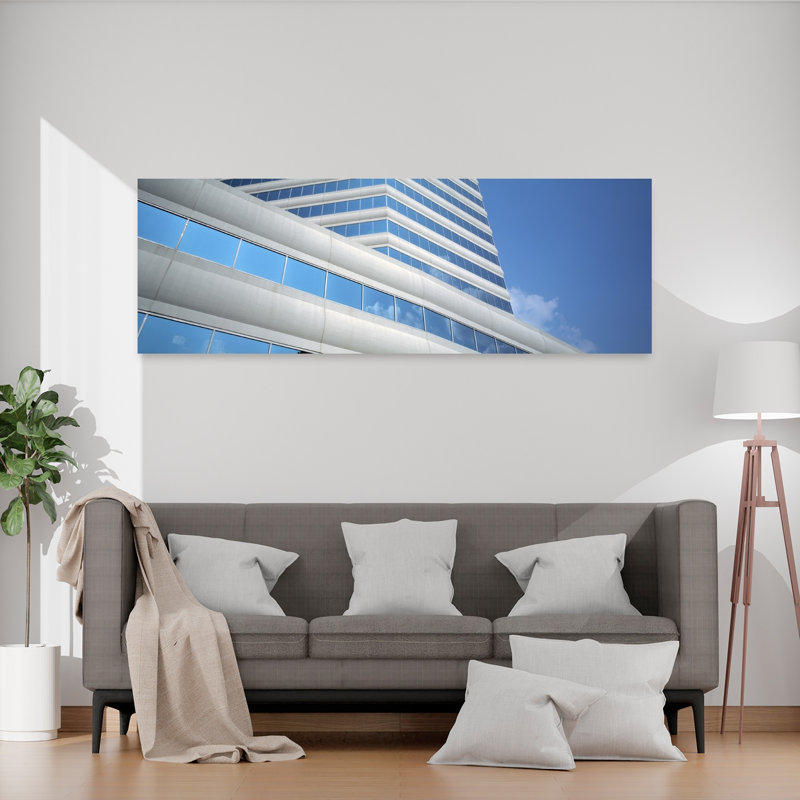 Low Angle View Of An Office Building Dallas Texas USA by Donovan Reese - Wrapped Canvas Panoramic Print