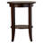Round Solid Wood Side Table inChocolate Oak
