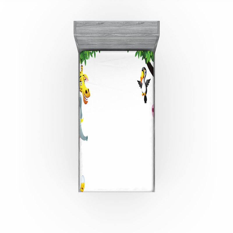 Multicolore Ambesonne, Drap-housse de taille simple
