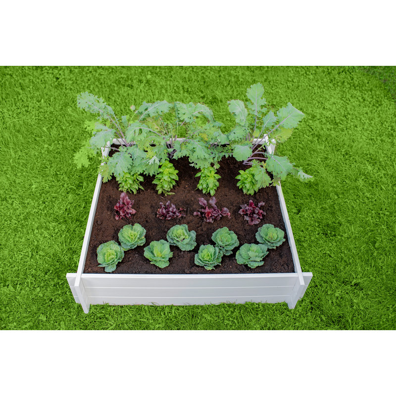 Jardin surélevé en vinyle blanc classique