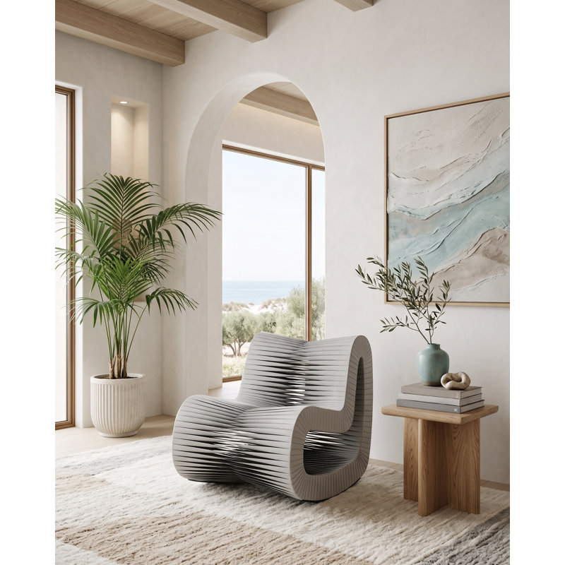 Seat Belt Rocking Chair, Gray/Black
