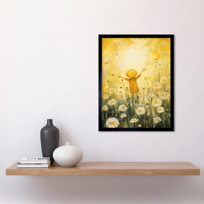 Sunshine Happiness And Flowers Everywhere Simple - Single Picture Frame Print