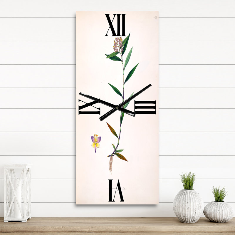 Horloge murale rétro Vintage Botanicals XIX, Petit