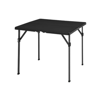 Square Folding Table with Carrying Handle, Indoor & Outdoor Black, 86.1 x 86.1 x 74 cm