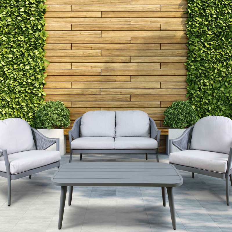 Fernelius Metal 4 - Person Seating Group with Cushions
