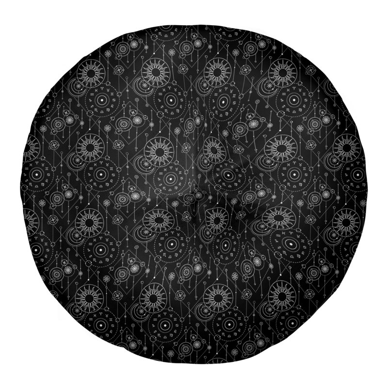 Coussin de sol Katelyn Elizabeth, 30 po x 30 po, Noir