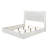 White & Silver High Gloss Bed W/LED