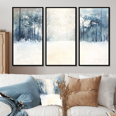Adashia - ensemble d'art mural paysage d'hiver