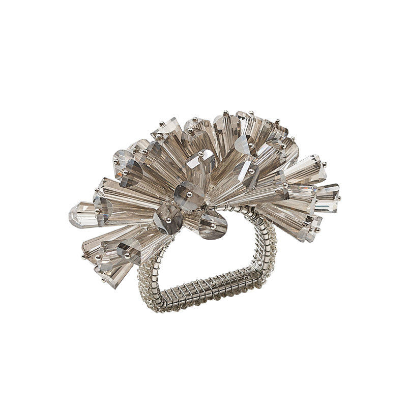 Dazzle Napkin Ring, Smoke