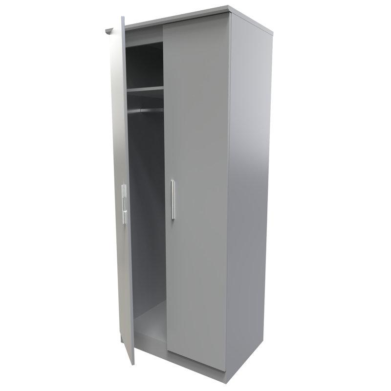 Bhaga Manufactured Wood Wardrobe, Dusk Grey