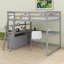 Lit mezzanine avec bureau et tablettes, tiroirs-259496994