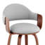 Tabouret de bar 30 po en simili cuir noyer-1155367215