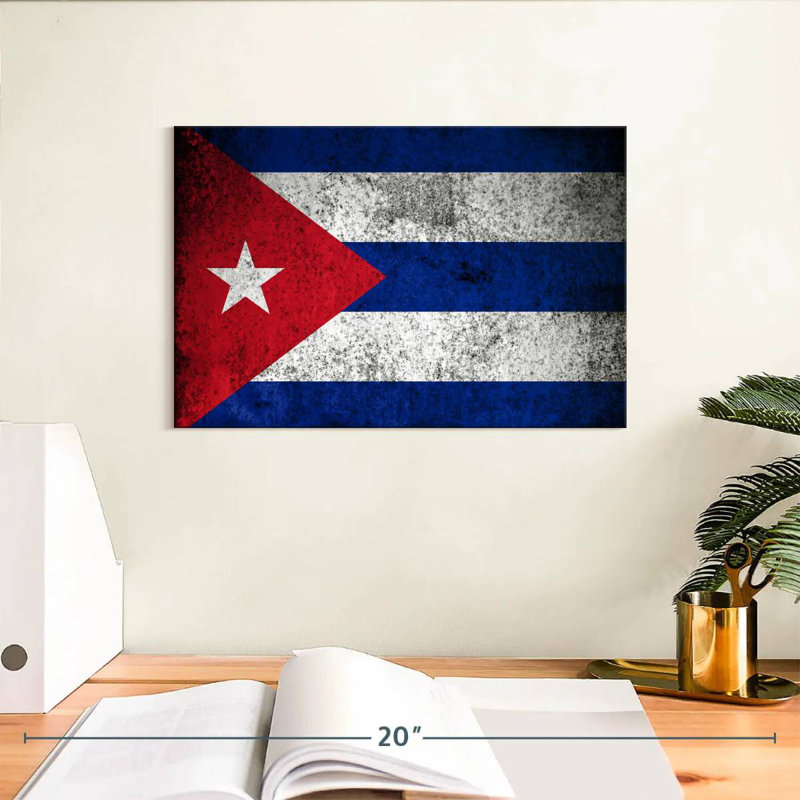 Drapeau cubain Borges, H 8 po x l 12 po