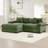 Oversized Cloud Modular L-shape Sectional Couch, Soft Corduroy Fabric-1159943600-1156214708-1156214713