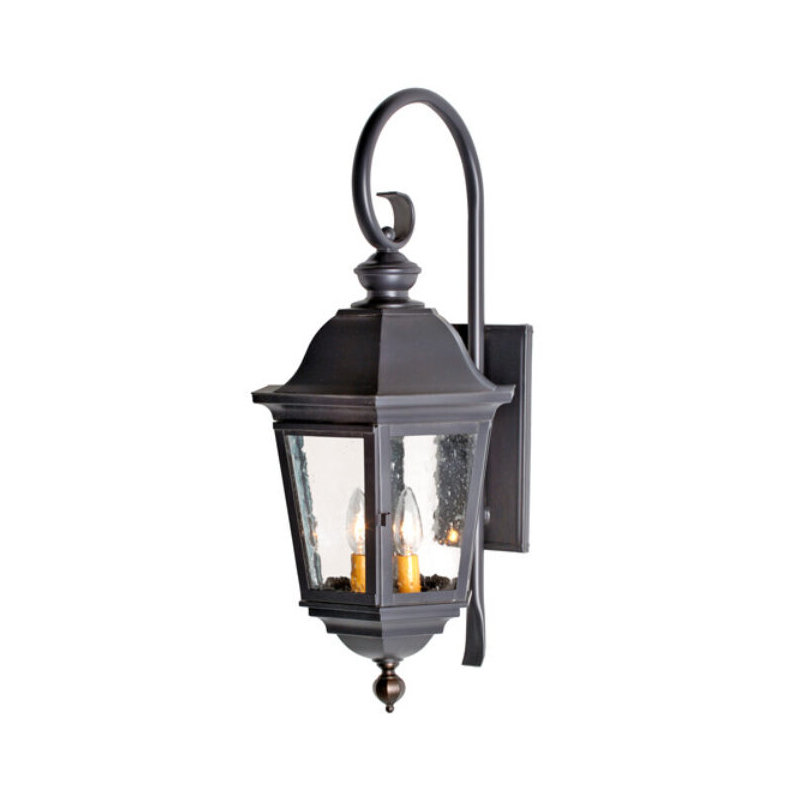 Lanterne murale d'extérieur Tiamo, Fer rustique, Mica argenté, H 21 po x l 11 po x P 11,5 po