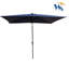 Parasol de patio rectangulaire 10 pi x 6,5 pi - lumières DEL, bleu marine avec solaire 10 pi x 6,5 pi