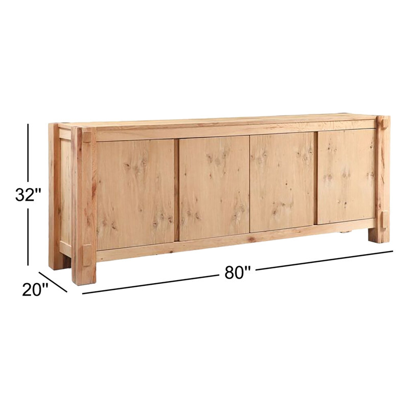 Alpine 80" Buffet In Distressed Oak
