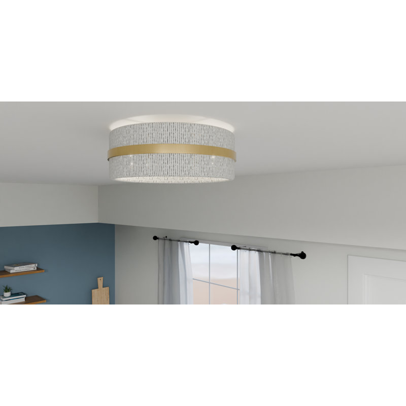 Ayrian 2-Light Brushed Gold Flush Mount
