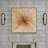 Brown Canvas Radial Starburst Framed Wall Art with Gold Frame