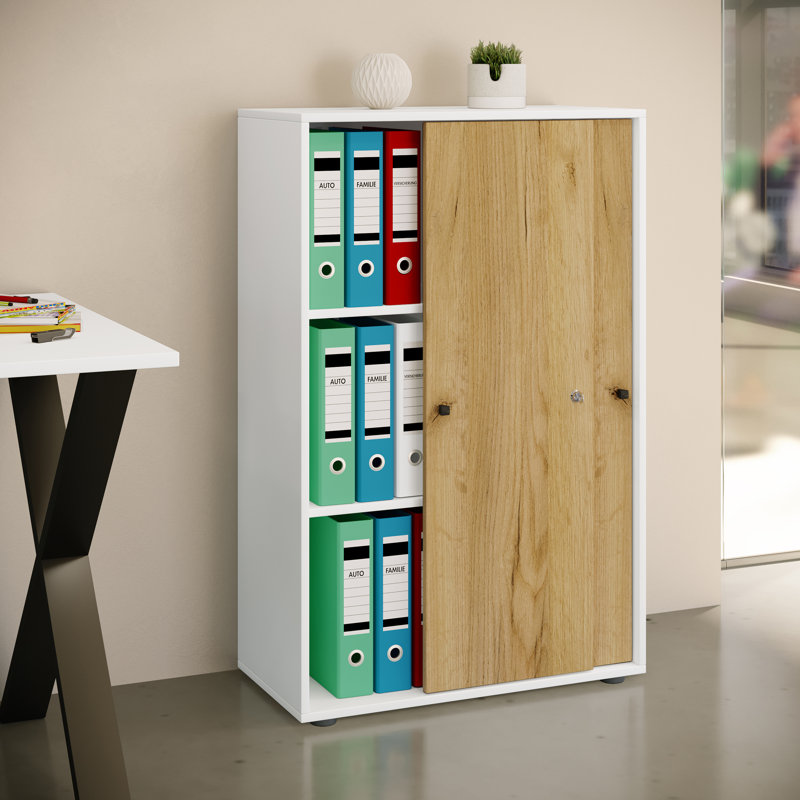 Reyanna Storage Cabinet, White/Natural