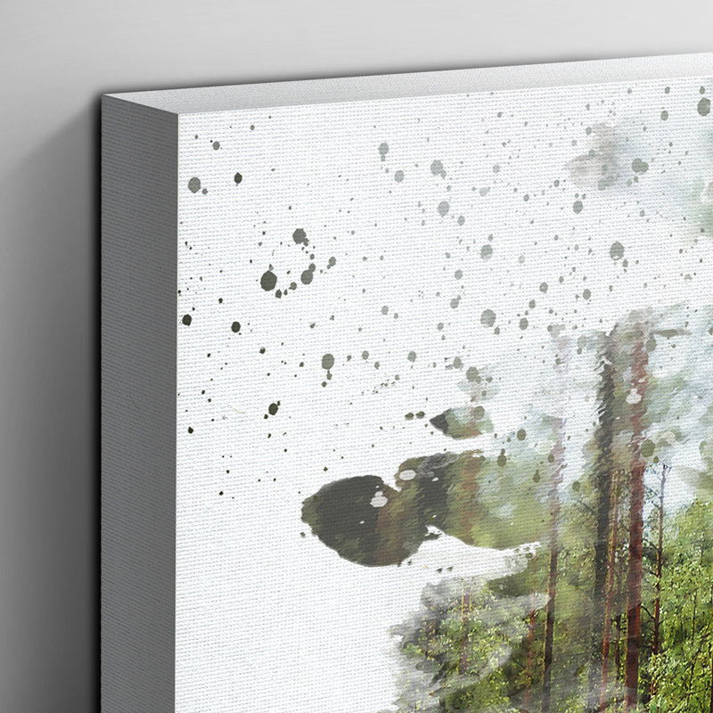 Landscape Green Forest - Wall Art, 35cm H x 50cm W, Wrapped Canvas