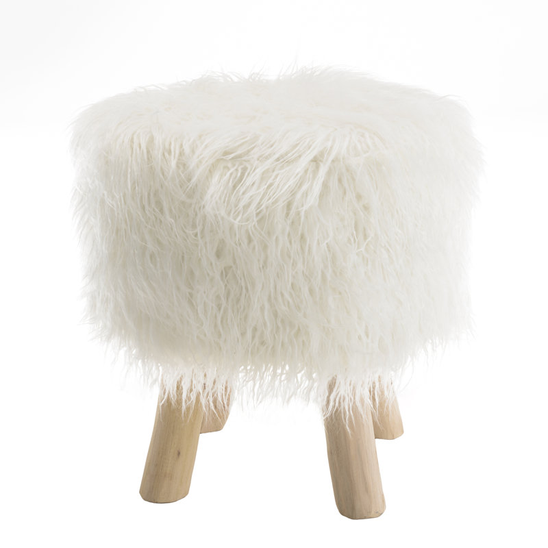 Solid + Manufactured Wood Accent Stool