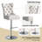 Modern Velvet Adjustable Swivel Counter Height Stools With Tufted Back Dining Chairs-1783443256