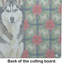 Planche à découper en verre Agouti Siberian Husky Christmas PoinsettIas