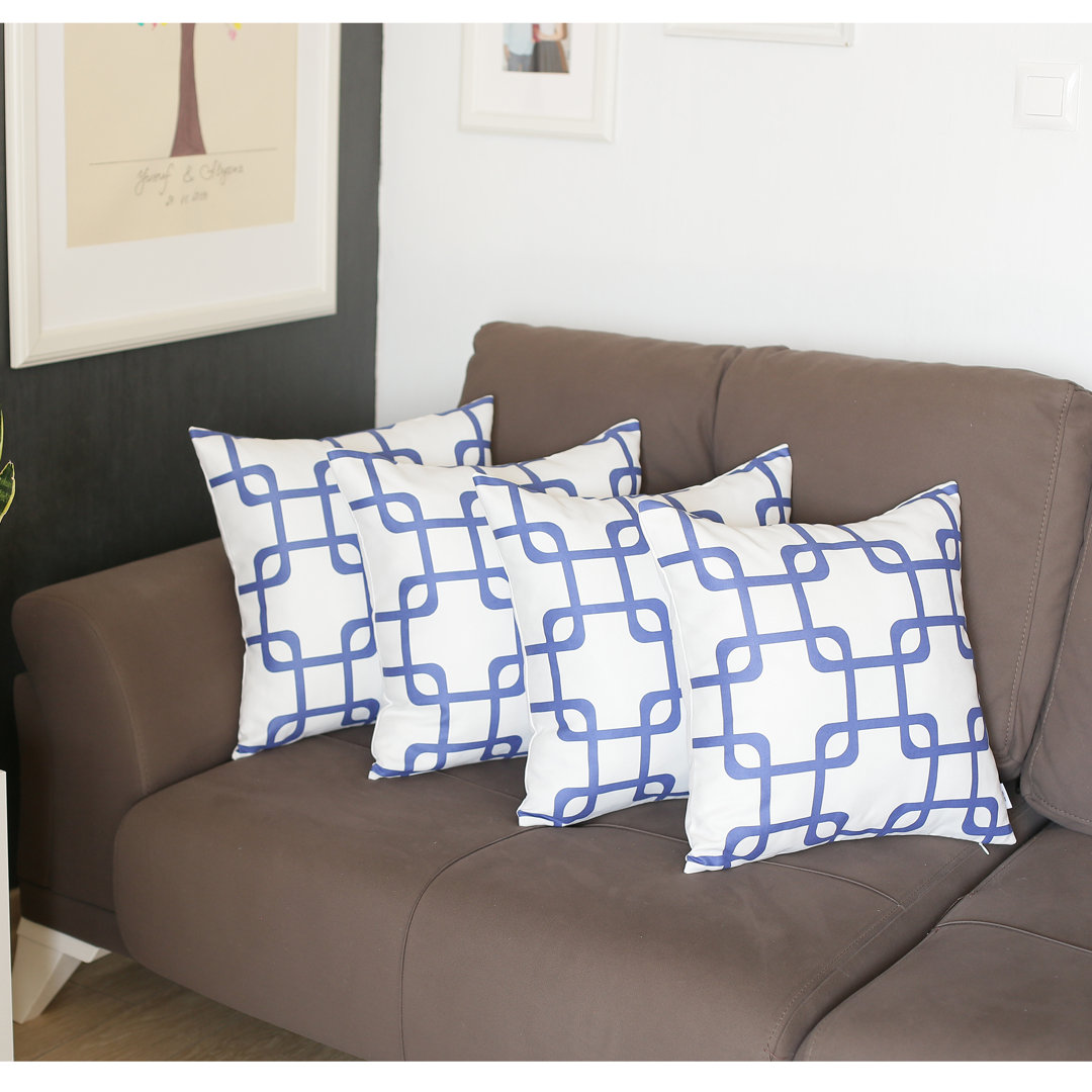 Geometric Square Throw Pillow Cover (Set of 4) Apolena