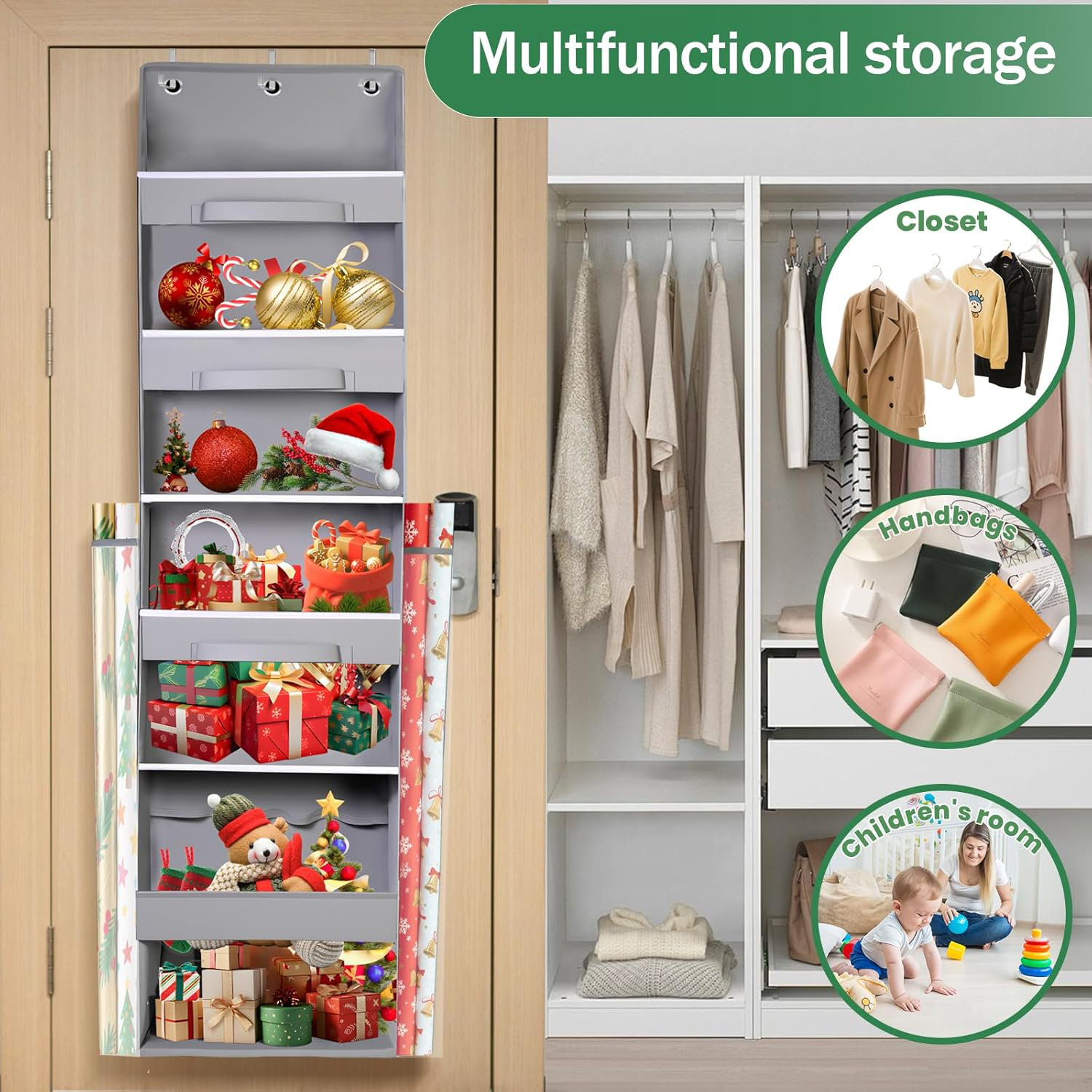 Wrapping Drawer Rebrilliant Wrapping Paper Organizer Storage,Over Door Gift Organizer ...