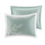 Ensemble d'édredon surdimensionné en jacquard de coton turquoise très grand-119417206