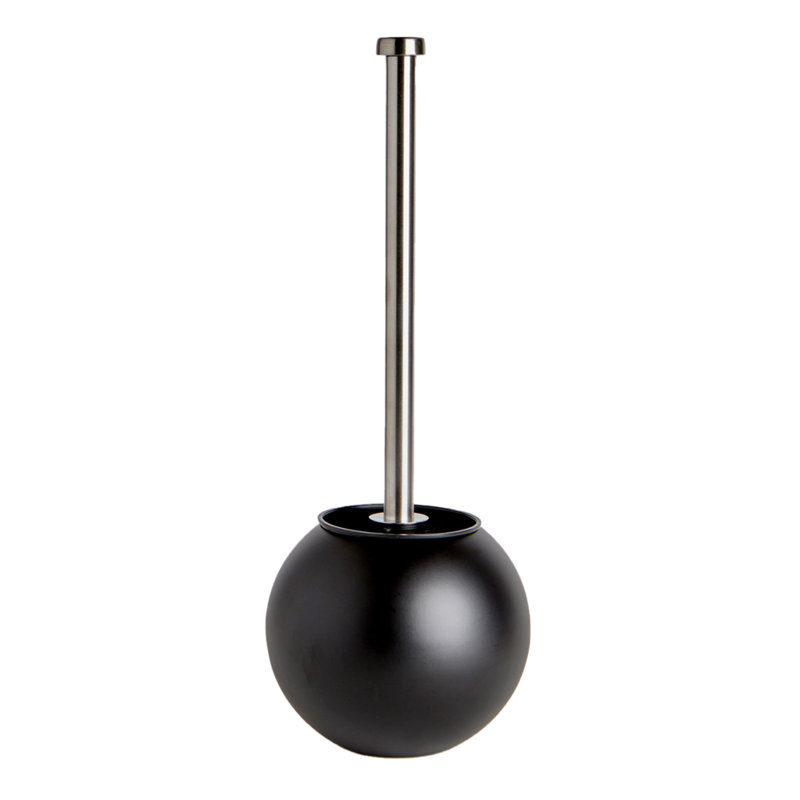 Porte-brosse de toilette en acier inoxydable Moda At Home GLOBE, Noir mat