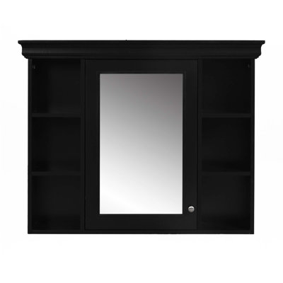 Armoire de rangement murale avec porte miroir