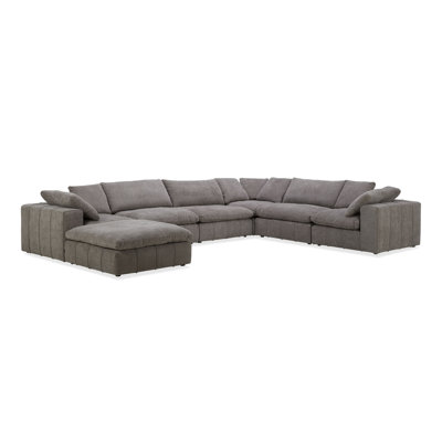 Orison Upholstered L-Shaped Sectional with Ottoman Reversible