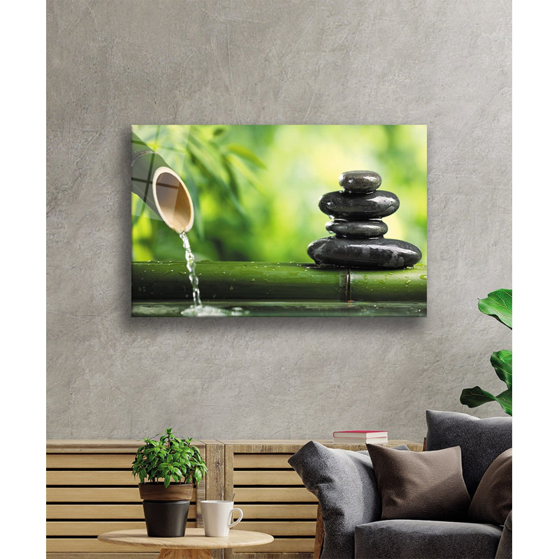 Superbe peinture décorative en verre trempé de 23,6 po x 35,4 po | 100% verre trempé, épaisseur: 0,16 pouce | Parfait pour la décoration intérieure, l'esthétique moderne et l'art mural élégant