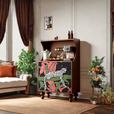 Art and creativity integrated accent cabinet